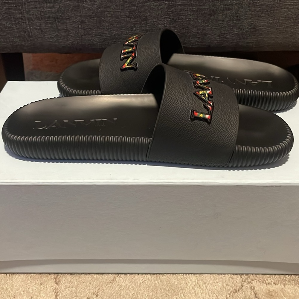 LANVIN Men's Arpege Slide Sandals - Picture 3 of 12